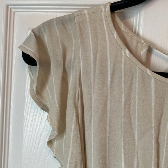 Wilfred Stripe Ruffle Sleeve Open Back Jumpsuit - Picture 8 of 11